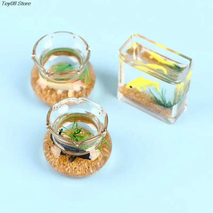 2*2.5cm Dollhouse Miniature Glass Fish Tank Bowl Aquarium Doll House Home Ornament Toy For Dollhouse Decals New!