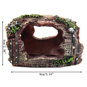 Reptiles Habitat Turtle Hiding Cave Fish Tank Aquarium Decoration Ornament Tortoise Terrace Lizard Scorpion Hideout House