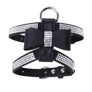 Pet Chest Harness Rhinestone Bow Small Dog Traction Rope Walking Cat Chest Harness Coleira Para Cachorro Cat Accessories