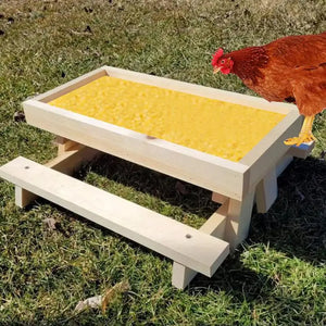 Chicken Picnic Table Large No Waste DIY Chicken Feeder Wild Bird Duck & Squirrel Feeders DIY Chicken Coop Accessories