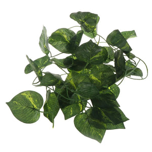 2/2.4m Artificial Leaves Reptiles Terrarium Plants Reptiles Habitat Decoration Pet Vine Climbing Supplies