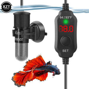 New Aquarium Fish Tank Heater USB LED Heating Rod Adjustable Temp Controller Small Aquarium Fish Turtle Tank Heater Protection