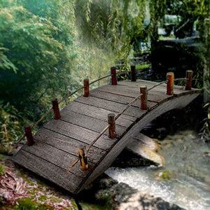 Miniature Chicken Coop Wood Arch Bridge Outdoor Scene Model Micro Landscape Fairy Garden Decor Dollhouse Decoration Accessories