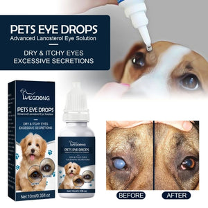 Pet Eye Drops Improve Vision-Clarity Health & Dryness Small Animals to Wash, Soothe-, and Repair Eye Irritations