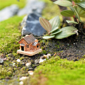 Mini Castle Small House Fairy Garden Miniatures Terrarium Figurines DIY Crafts Figure Moss Ornament Micro Landscape Decor Crafts