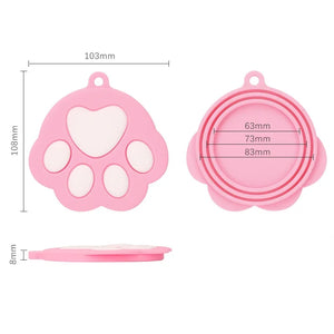 Silicone Canned Lid for Pet Food Canned Sealed Feeders for Puppy Cat Storage Top Cap Reusable Cover Health Pet Daily Supplies