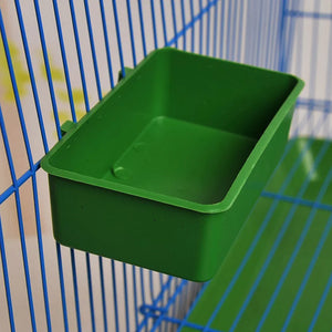 1pc Bird Water Bath Tub Pet Bird Bowl Parrots Parakeet Birdbath Cage Hanging Small Parrot Cage Pet Bird Food Tray Accessories