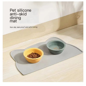 Pet silicone food pad portable waterproof, leak-proof and non-slip feeding pad bowl pad cat and dog pet supplies