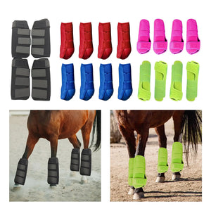 4x Horse Boots Leg Protective Leg Gear Leg Wraps Set for Training Riding