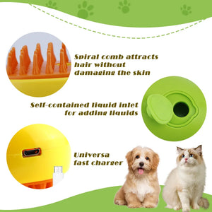 Cat Steam Brush Dog Massage Comb 3 in 1 Electric Spray Cat Hair Brushes Pet Grooming Comb Hair Removal Combs Grooming Supplies