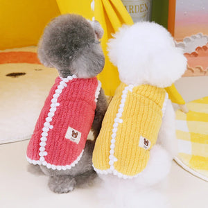 Winter Warm Dog Vest Fleece Puppy Coat Soft Pet Jacket for Small Medium Dogs Cats Clothes Teddy Chihuahua French Bulldog Apparel