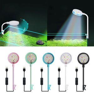 Aquarium Fish  Led Light Clip on Small Grow Light Rotatable Landscape Lamps