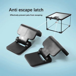 2 Pieces Anti-escape Lock Safety Screen Cover Terrarium Clip Household Accessories Reptile Supplies Buckle Design Cage Locks