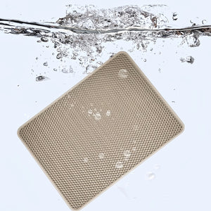 Cat Litter Mat Double Layer Waterproof Urine Proof Trapping Mat Easy to Clean Non-Slip Toilet Pad Cat Scratch Pad Large Foot Pad