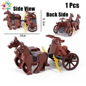 Kids Toys Roman Legion Building Blocks Centurion Soldiers Mini Action Figures Horse Carriage Toys For Kids Christmas Gifts