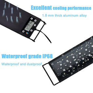 30-60cm Fish Tank 24/7 Full Spectrum Lighting LED Light Aquarium Decoration Aquatic Plant Growth Lamp IP68 Waterproof 100V-240V