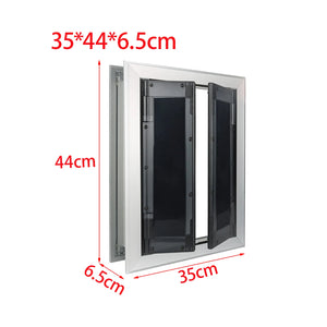 Dogs Door with Flap Heavy Duty Doors Large Aluminum Pet Door Energy Efficient Durable for Exterior Outdoor Indoor Wall Door