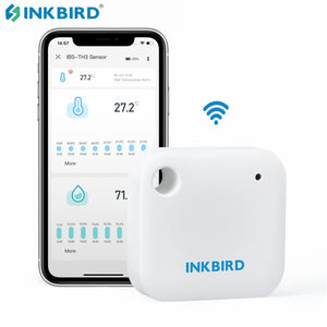 INKBIRD Wi-Fi Smart Sensor for Real-Time Temperature Humidity Monitor Data Logger for Refrigerators, Reptile Terrariums,Cellars