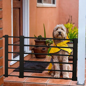 Freestanding Dog Gates Retractable Punch Free Pet Fence Barrier Household Reusable Door For Small Medium Dogs Puppy Fence home