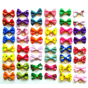 10/20/50Pcs Dog Grooming Hair Bows Dog Bows Mix Colours Small Dog Accessories Dog Hair Rubber Bands Pet Headwear dropshipping