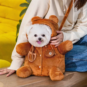 Dog Bag Cat Bag Autumn And Winter Warm And Windproof Cute Crossbody Bag Cat Backpack Pet Supplies