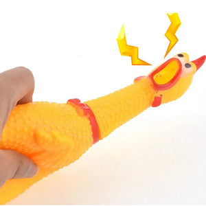 2012 Hot Sell Screaming Chicken Pets Dog Toys Squeeze Squeaky Sound Funny Toy Safety Rubber For Dogs Molar Chew Toys