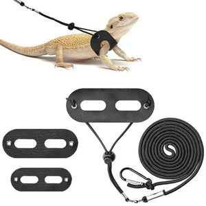 1 Set Lizard Traction Rope Adjustable Soft Reptile Chest Harness Comfortable Pet Reptile Bearded Dragon Harness Pet Supplies