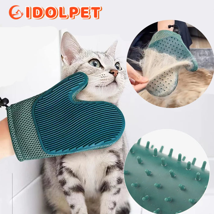 Cat Hair Glove & Pet Fur Remover Glove, Dog Grooming Glove Brush for Shedding,Pet Hair Remover Mitt for Cleaner, grooming glove