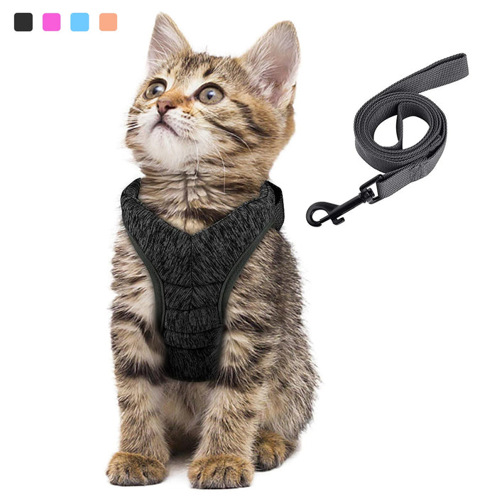 Adjustable Anti-Escape Small Cat Belt Kitten Harness Light Breathable Soft Pet Vest Wiring Harness Traction Belt Kitten Walking