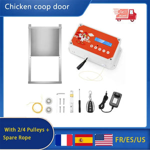 Upgrade Automatic Chicken Coop Door Opener Battery Powered Light Sense Control Waterproof Kit ABS Chicken door Farm Equipment