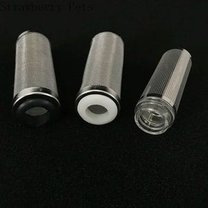 Stainless Steel Filter Inlet Sleeve Mesh Shrimp Nets Special Shrimp Cylinder Filter Inflow Inlet Protect Aquarium Accessories