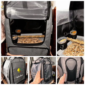 Outdoor Pet Parrot Backpack Suit Carrying Cage Cat Dog Travel Waterproof Breathable Carrier Bird Canary Transport Bag Birds Supp