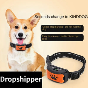 Pet Dog Anti Barking Device USB Electric Ultrasonic Dogs Training Collar Dog Stop Barking Vibration Anti Bark Collar Dropship