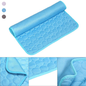 Pet Cooling Mat Dog Cat Sleeping Pad Cool Ice Silk Moisture-proof Mattress Cushion Summer Small Animal Cold Bed 5 sizes