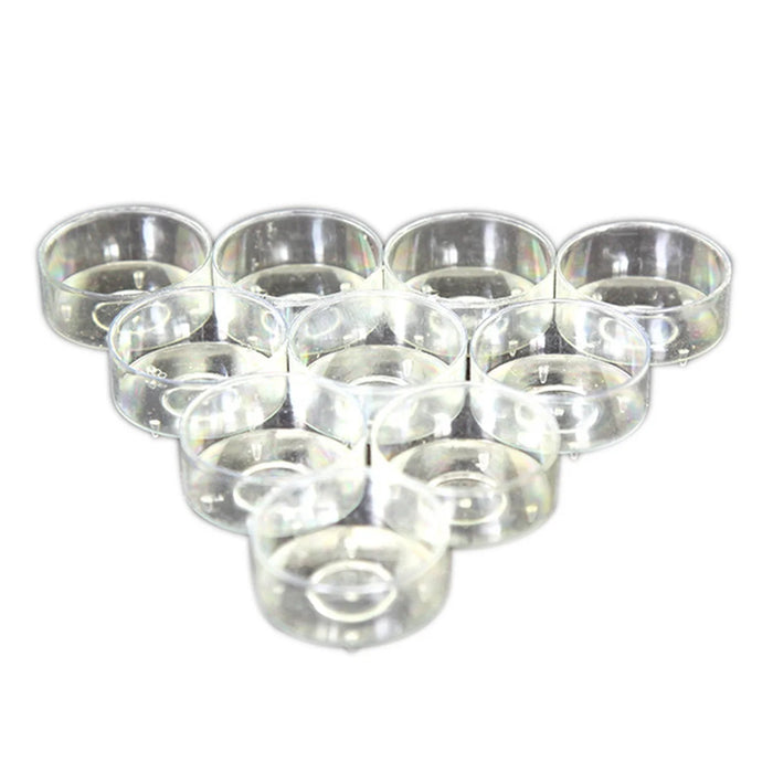 100 Pcs Plastic Small Terrarium Tealight Cups Clear Tea Cups Empty Jars Ghee Container Holder Wick