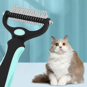 Dog Hair Remover Comb Pet Fur Knot Cutter Double Sided Brush Long Curly Hair Cleaner Cat Grooming Shedding Tools Pet Suppliers