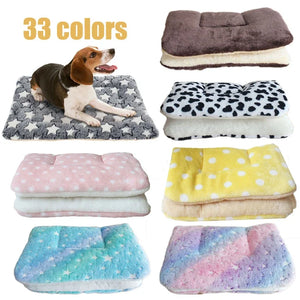 Soft Flannel Pet Mat Dog Cat Bed Thicken Sleeping Mat Dog Blanket Mat For Puppy Kitten Pet Dog Bed for Small Large Dogs Pet Rug