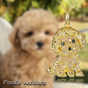 Exquisite and Cute Poodle Pendant Necklace for Women Elegant Pet Puppy Jewelry Animal Accessories Memorial Gift for Dog Lovers