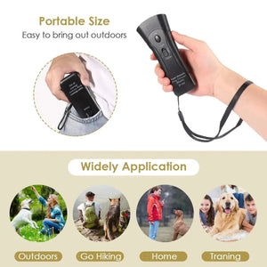 Dog Repeller LED Ultrasonic Anti Barking Stop Bark Dogs Glow Intimidate Training Device Dogs Adapter Behavior Aids