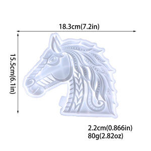 Horse Head Pendant Silicone Mold Diy Living Room Wall Stickers Ornaments Stable Logo Semi-dimensional Horse Head Molds