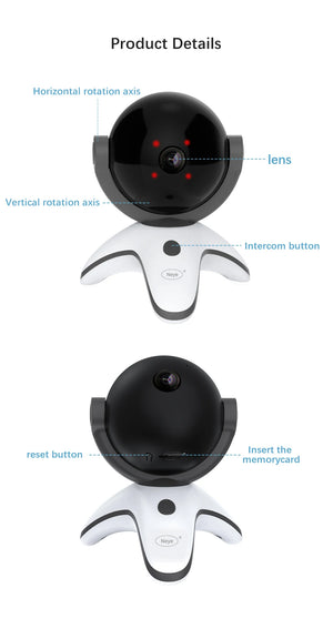 N-eye 5GWiFi Security Camera Indoor IP Pet Wireless Monitoring 360 ° PTZ/Zoom AI Automatic Tracking Motion Alarm