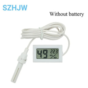 Mini Convenient Digital LCD Thermometer Sensor Hygrometer Gauge Refrigerator Aquarium Monitoring Display Humidity Detector FY-12