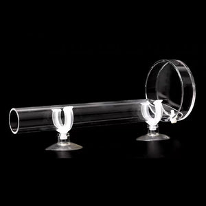 1Pcs Acrylic Aquarium Feeder Tube Dish Transparent Fish Tank Shrimp Snail Shrimp Food Feeder Bowl Aquarium Feeding Accessories