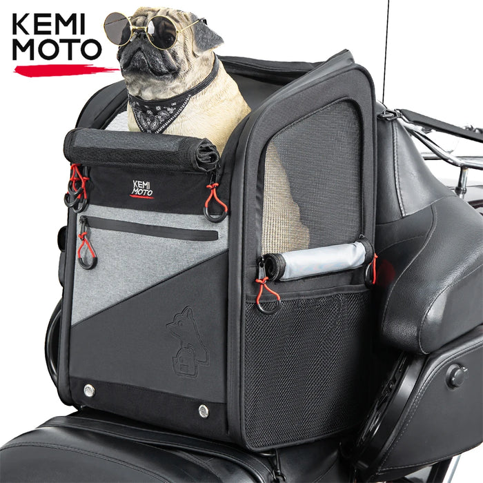 Motorcycle Dog/Cat Carrier Bags Portable Load Capacity 44L Folding Dog Carrier Backpack for Street Glide Road King Touring Trike