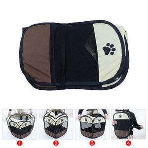 Pet Octagonal Crate Cat Crate Dog Crate Folding Maternity Crate Canine Crate Easy Operation Enclosure Outdoor Camping Pet Tent