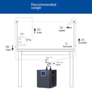 300L Large Aquarium for Chiller Fish/Planted/Shrimp/Marine/Coral Tank 1/3 HP Water Cooler Cooling System Aquarium Accessories