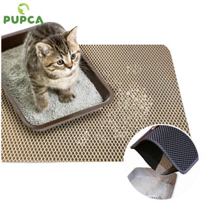 Cat Litter Mat with Wear Resistant Big Small double-layer，non-slip sand Waterproof Pet litter box cat litter mat Cat accessories