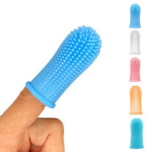 Dog Super Soft Pet Finger Toothbrush Teeth Cleaning Bad Breath Care Nontoxic Silicone Tooth Brush Tool Dog Cat Cleaning Supplies