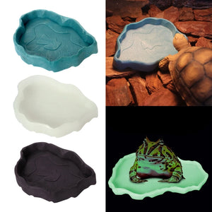 Reptile Bowls Terrarium Feeding Worm Dish Reptile Mealworm Feeder Dish Plastic Bowl for Frog Gecko Snake Spiders Turtles