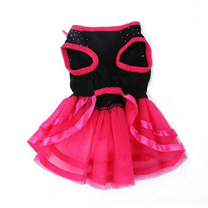 2021 Pet Dog Rose Flower Gauze Dress Skirt Puppy Cat Princess Clothes Apparel Dress for Dogs Dog Costume Pet Clothes XS/S/M/L